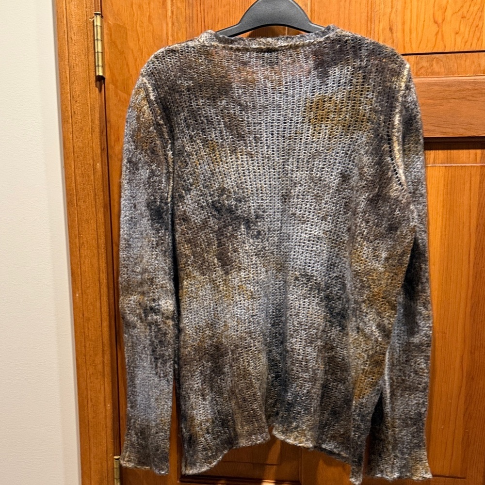 Avant Toi Gray and rust Crew Neck Sweater - Picture 3 of 5
